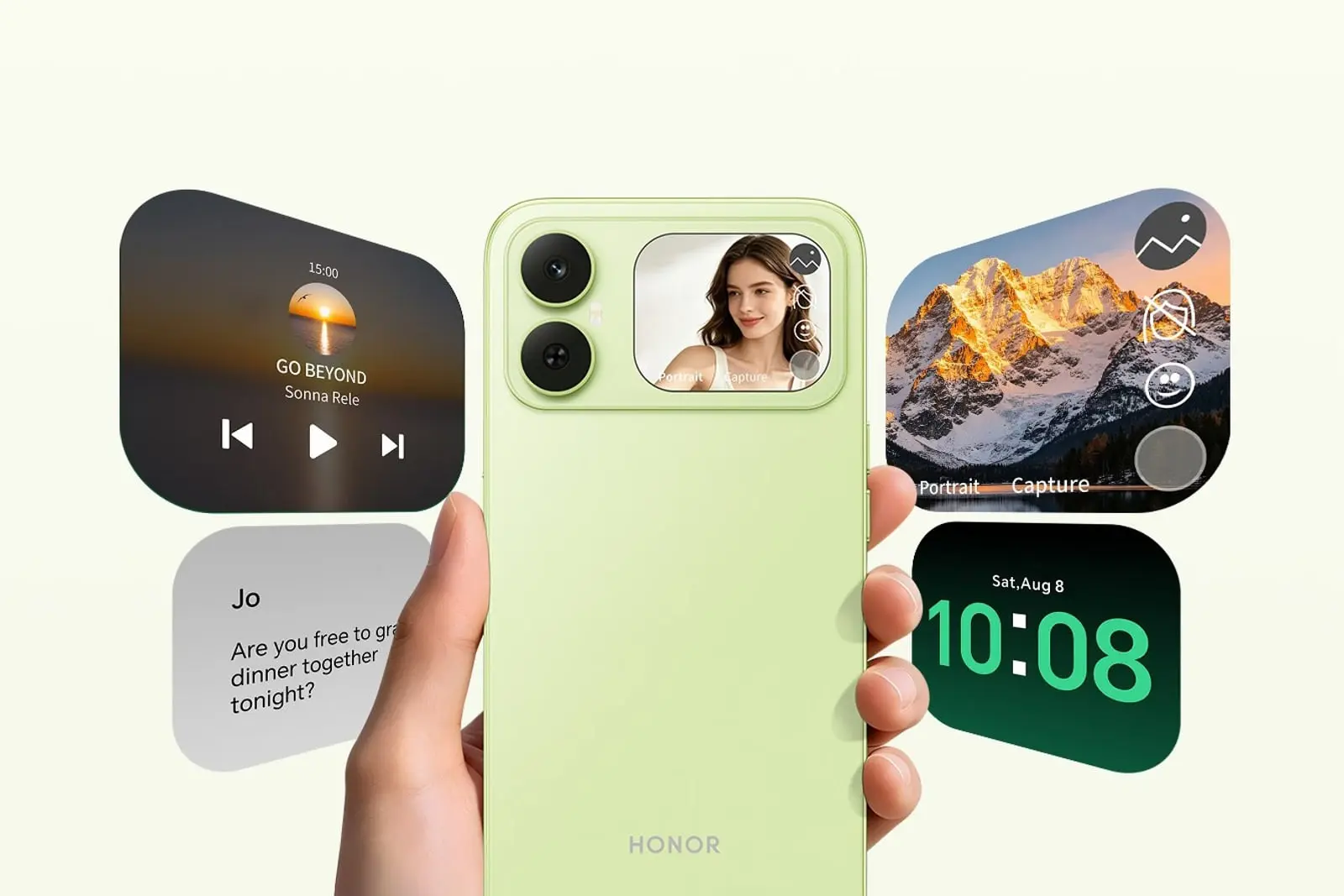 گوشی آنر (Honor) با نمایشگر پشتی و دوربینهای مجتمع